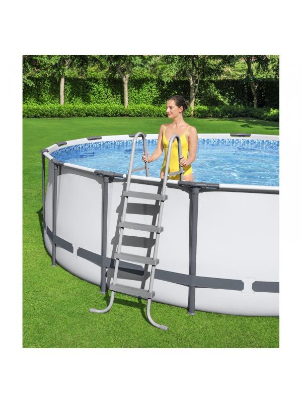 Круглый каркасный бассейн BestWay «Steel Pro Max» 5612X  427х122см, фильтр-насос, лестница, тент