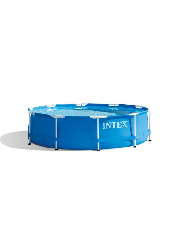 Круглый каркасный бассейн Intex «Metal Frame» 28242 457х122 см., фильтр-насос, лестница, подстилка, тент