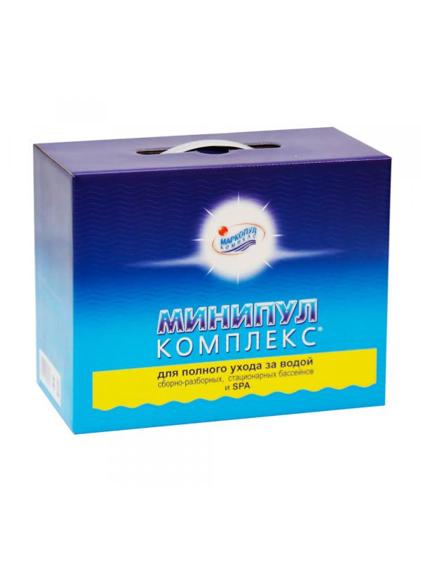 МИНИПУЛ КОМПЛЕКС, 5,5кг коробка, набор химии 5 в 1 для полного ухода за бассейном от 10 до 30м3