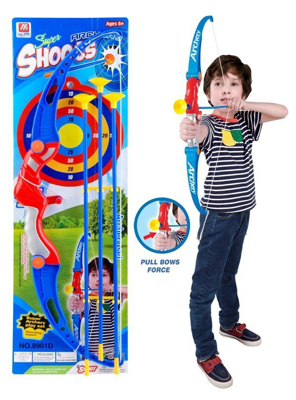 Лук игрушечный «Shoots» с мишенью и стрелами на присосках 3 шт., 8901D
