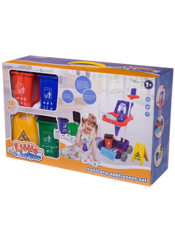 Игровой набор Junfa Генеральная уборка Тележка и 11 предметов