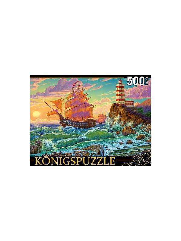 Пазлы Konigspuzzle Корабль и маяк 500 элементов