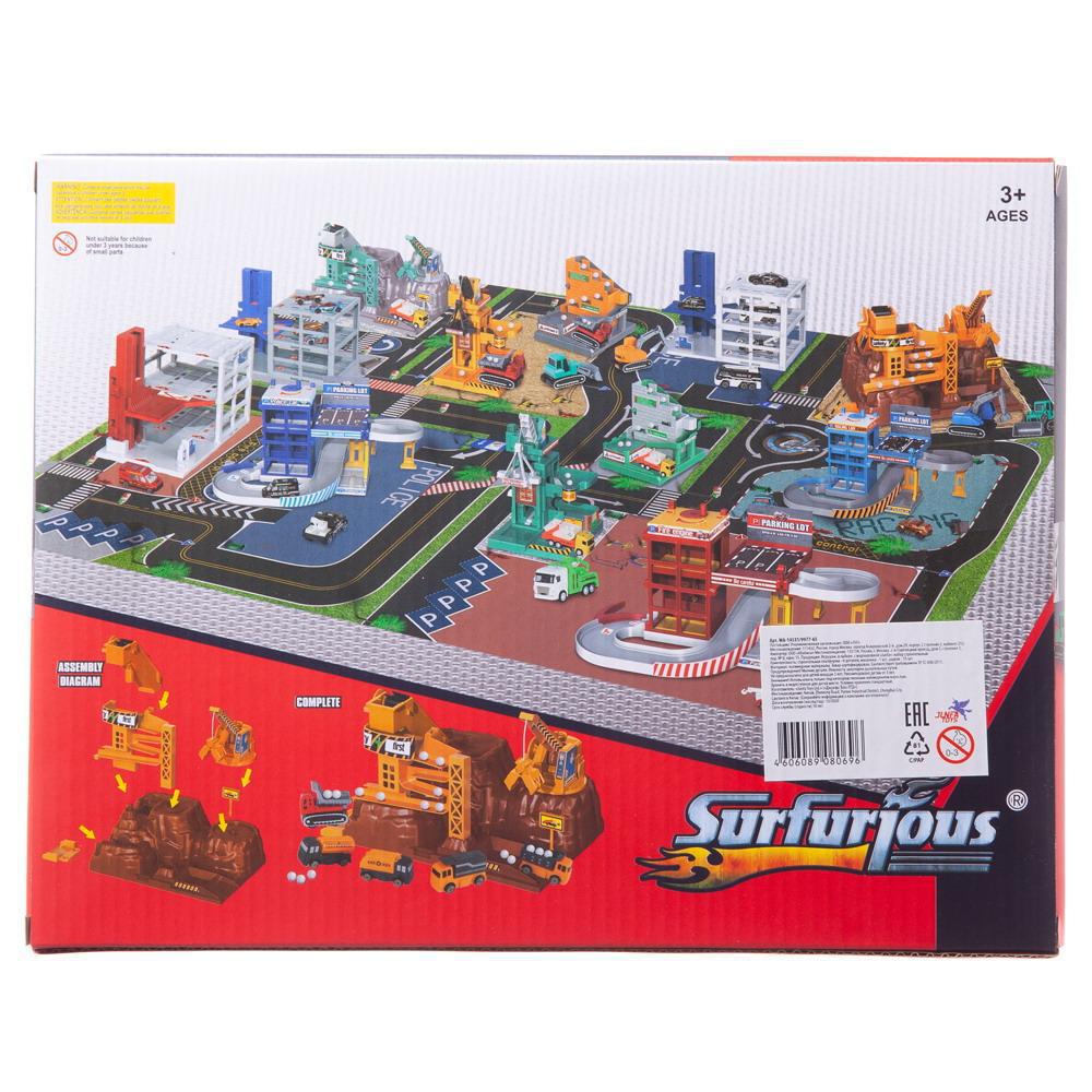 Игровой набор Junfa На стройке с подъемными механизмами и машинкой, большой