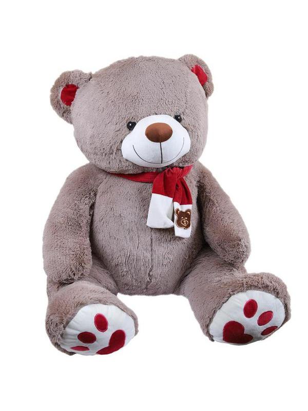 Мягкая игрушка Медведь плюшевый темно-коричневый 90 см