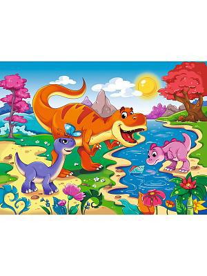 Пазл-рамка Рыжий кот Мир динозавров 5