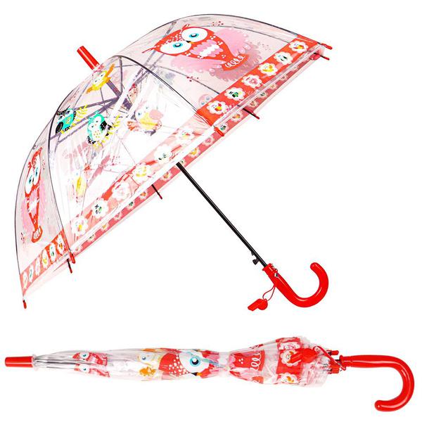 Зонт детский Совы с прозрачным куполом 50 см