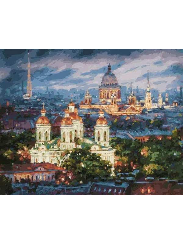 Набор для творчества Белоснежка картина по номерам на холсте Все краски вечера. Санкт-Петербург.