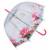 Зонт детский Цветы прозрачный купольный 60 см