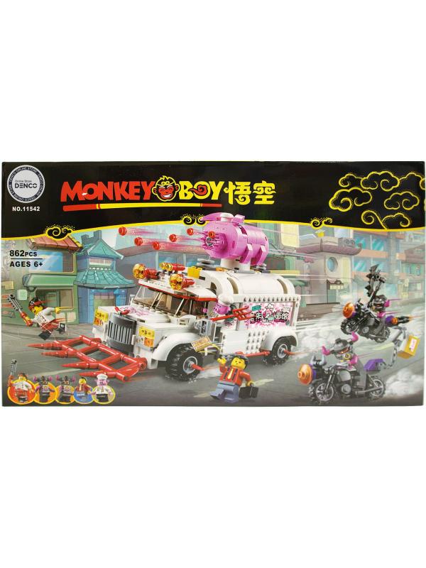 Конструктор Lari «Грузовик кафе Пигси» 11542 (Манки Кид 80009) / 862 детали
