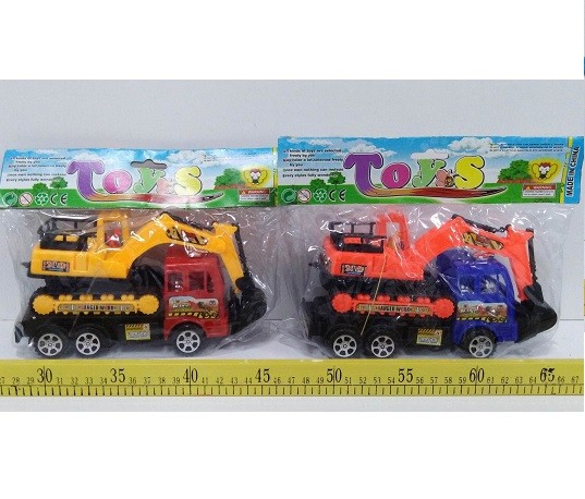 Бульдозер с ковшом 2 вида в пакете 16см