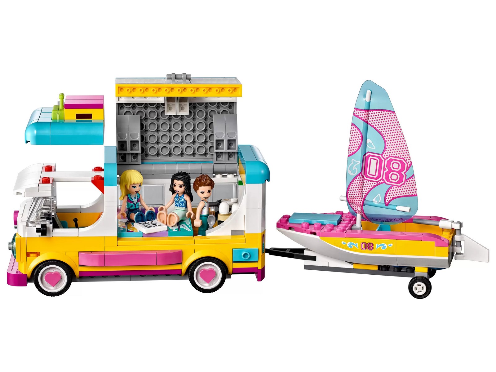 Конструктор LEGO Friends «Лесной дом на колесах и парусная лодка» 41681 / 487 деталей