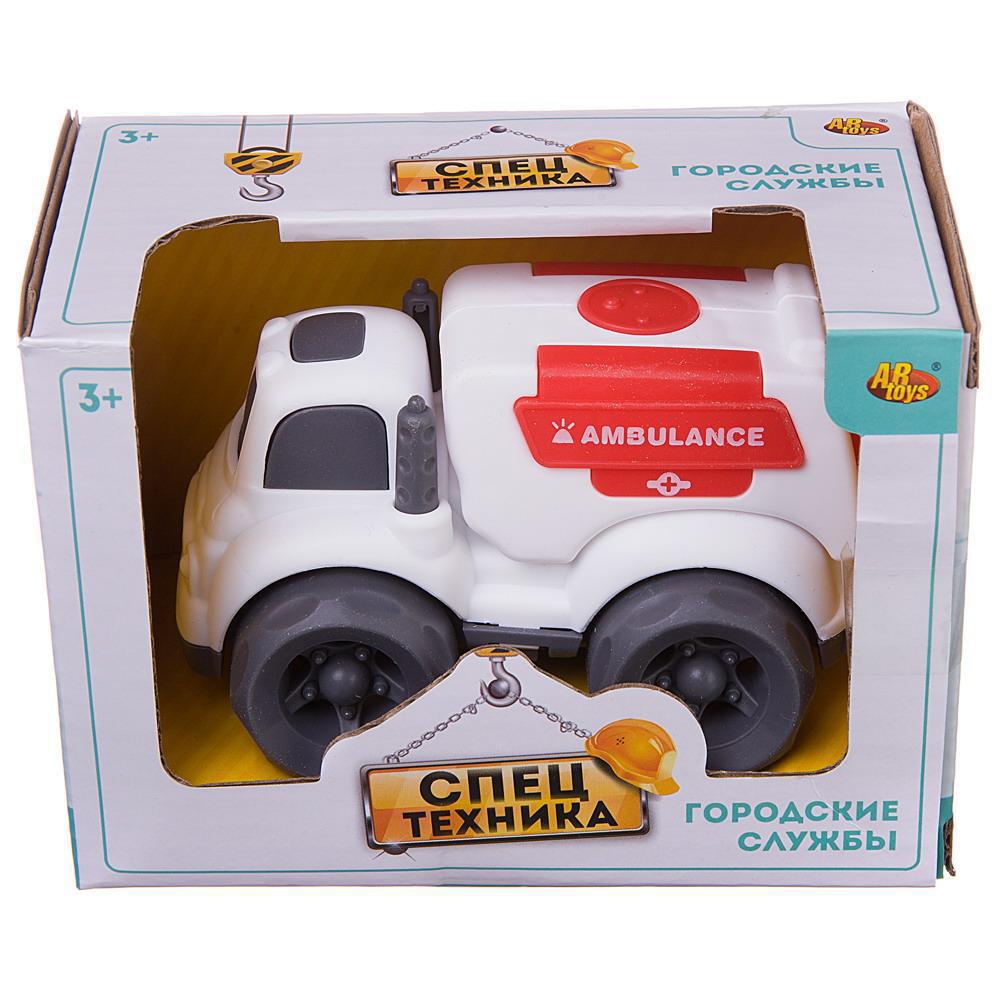 Машинка ABtoys Спецтехника Скорая помощь, фрикционная, 10х7х8см
