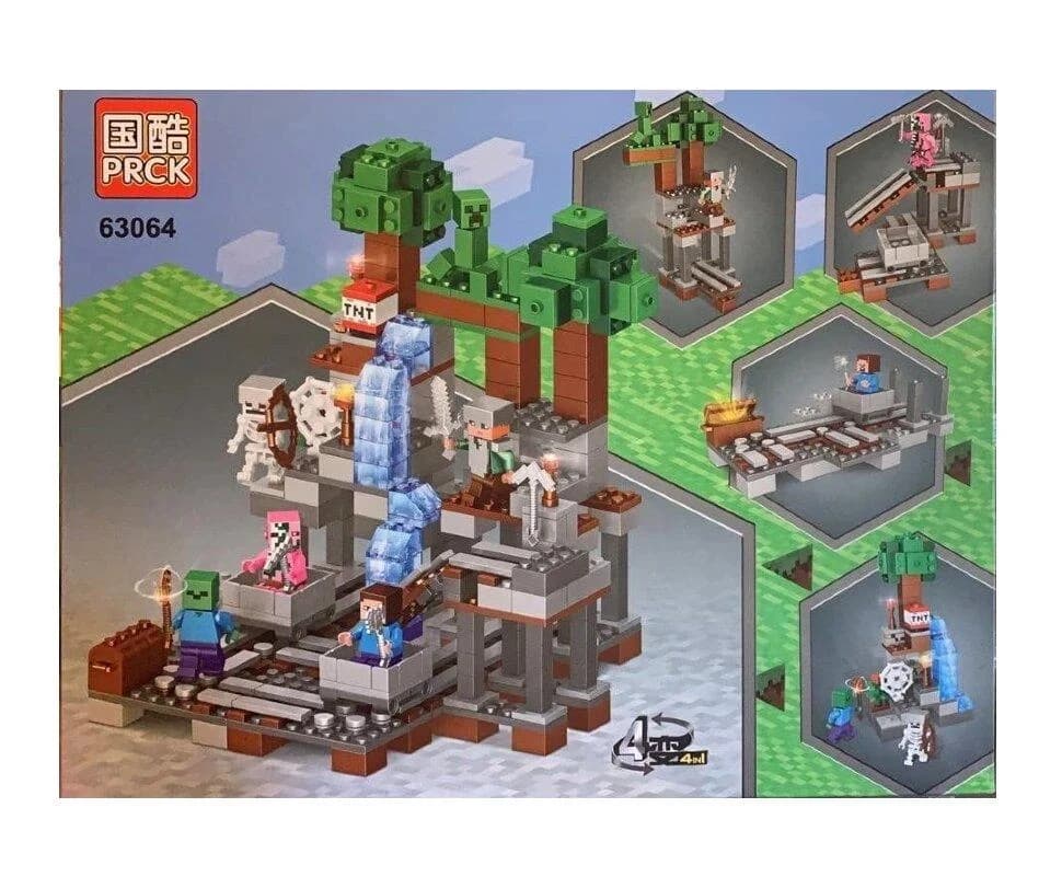 Конструктор PRCK «Бой у водопада» 63064 (Minecraft) 457 деталей
