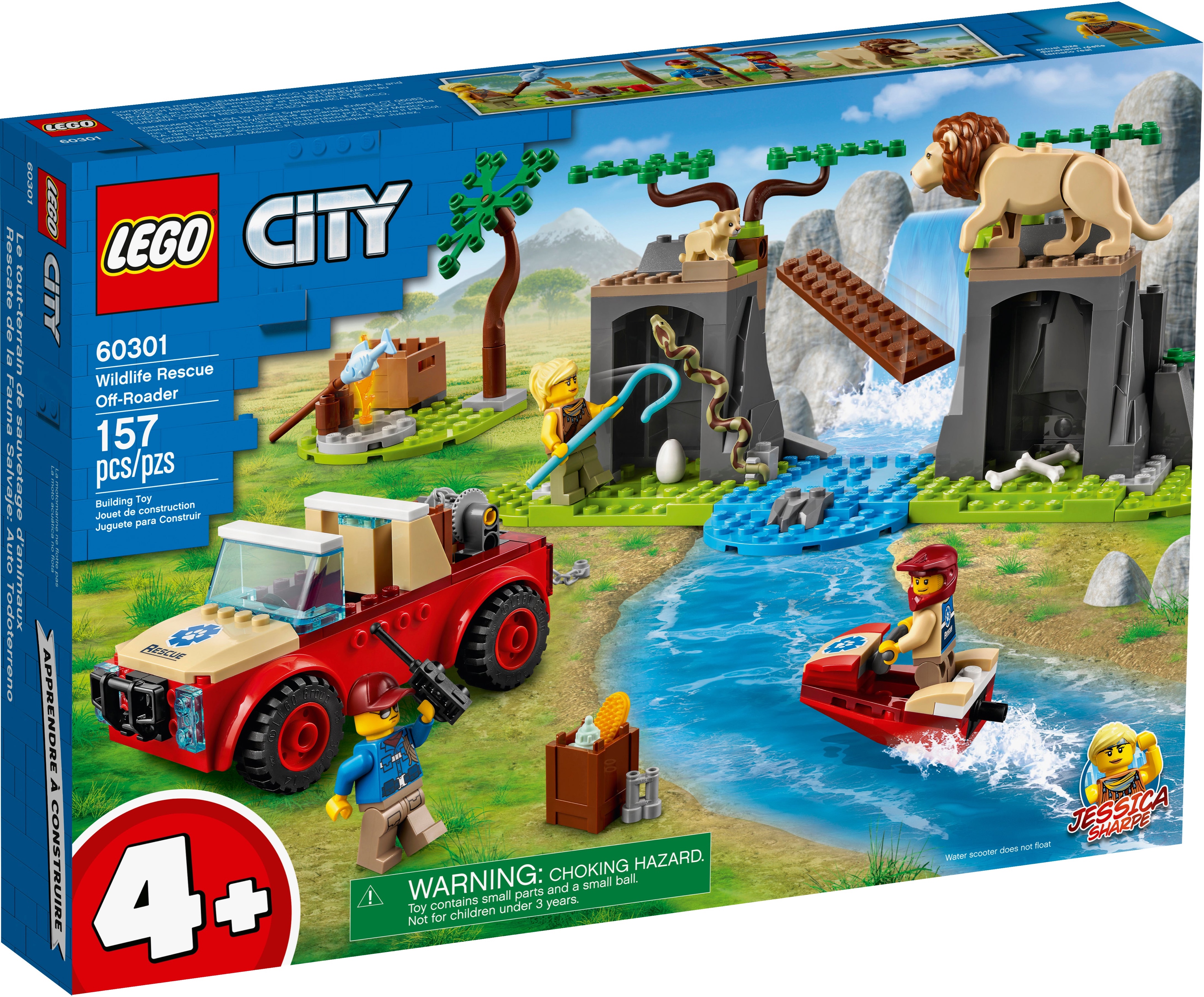 Конструктор LEGO City «Спасательный внедорожник для зверей» 60301 / 157 деталей