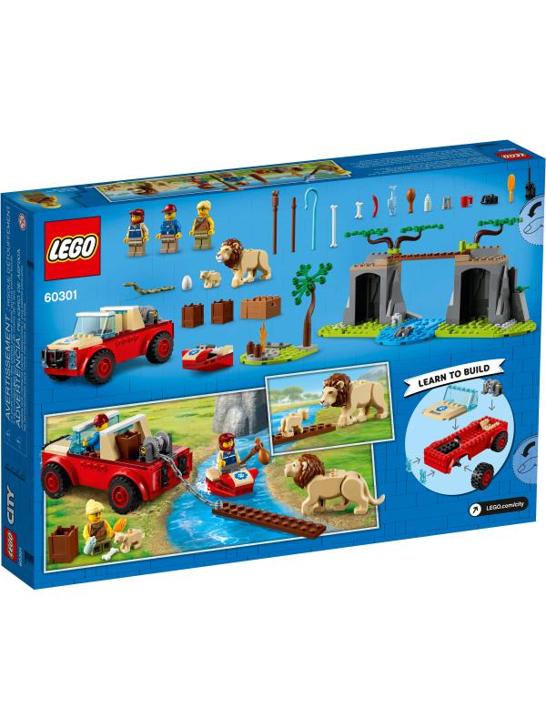 Конструктор LEGO City «Спасательный внедорожник для зверей» 60301 / 157 деталей