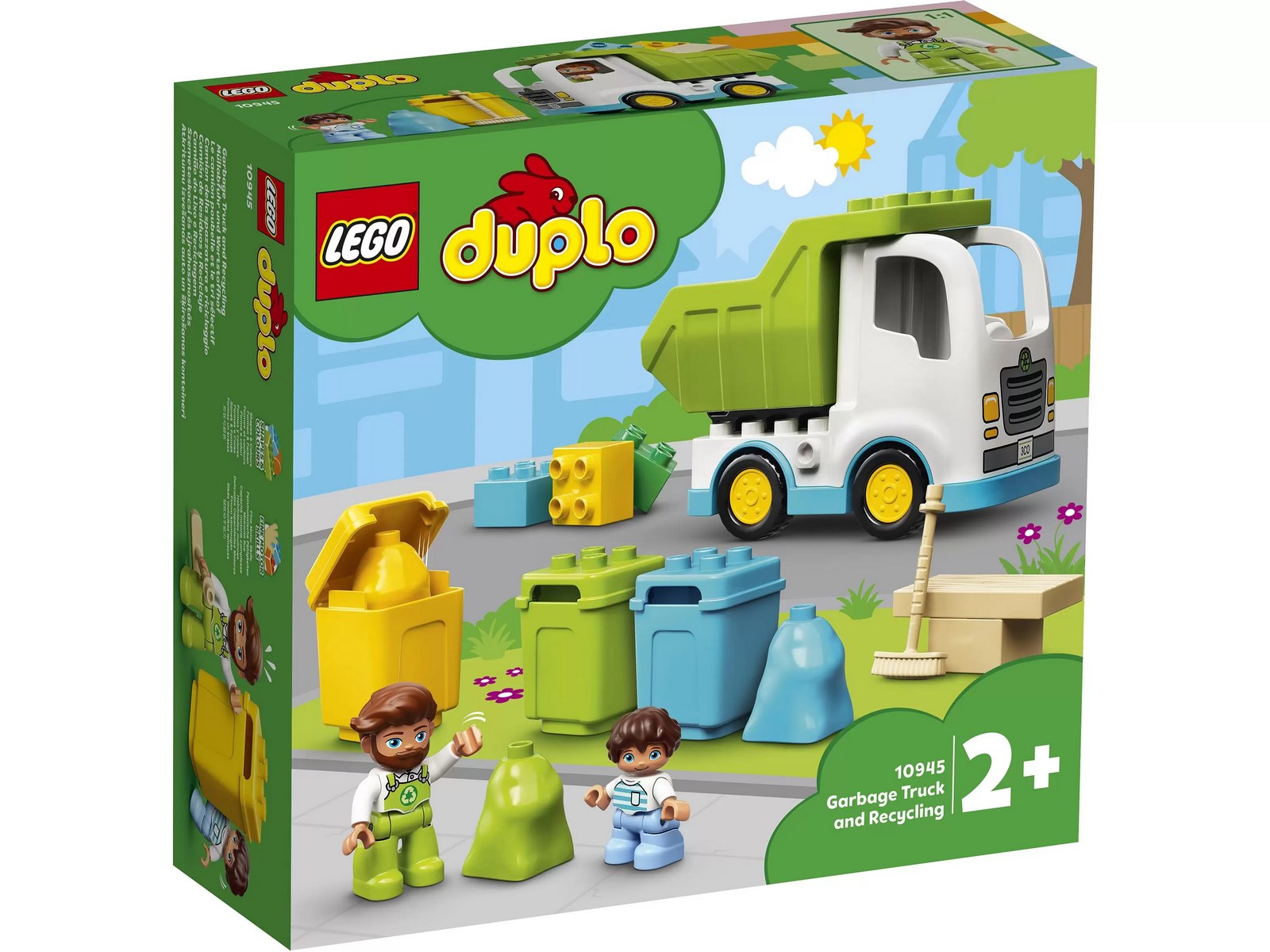 Конструктор LEGO Duplo «Мусоровоз и контейнеры для раздельного сбора мусора» 10945 / 19 деталей