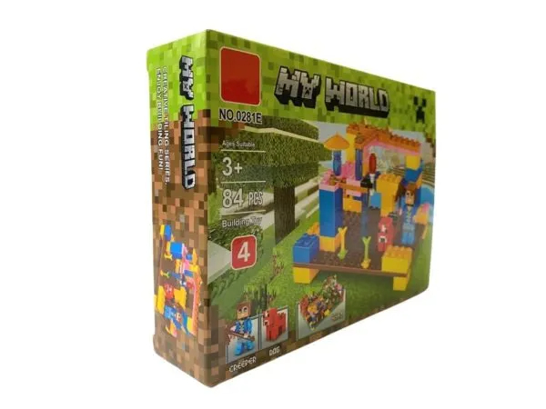 Конструктор PIN BA 4 в 1 «Мини-город» (Minecraft) 80-87 деталей / Комплект
