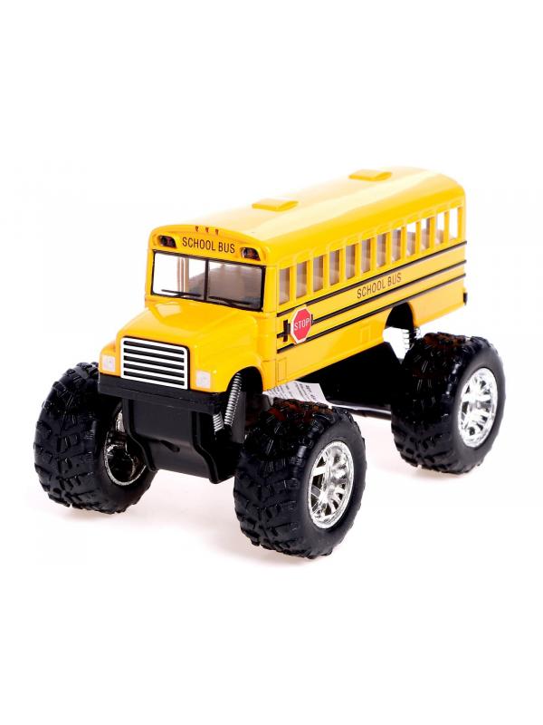 Металлическая машинка KinsFun «School Bus Big Wheel» KS5108D, инерционная