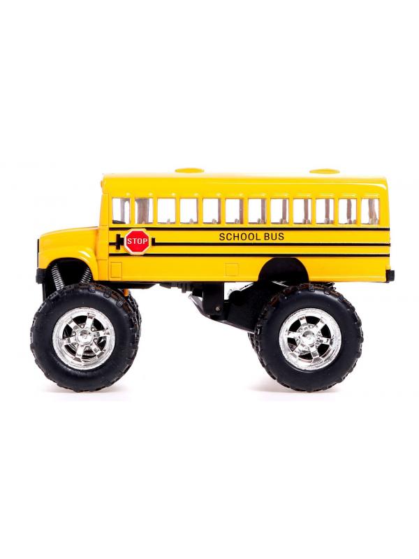 Металлическая машинка KinsFun «School Bus Big Wheel» KS5108D, инерционная