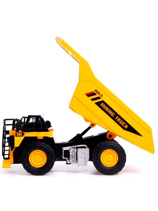 Металлическая машинка Die Cast 1:50 «Карьерный самосвал» 15,5 см. 755B1 инерционная, свет, звук