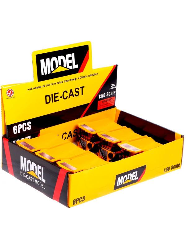 Металлическая машинка Die Cast 1:50 «Карьерный самосвал» 15,5 см. 755B1 инерционная, свет, звук