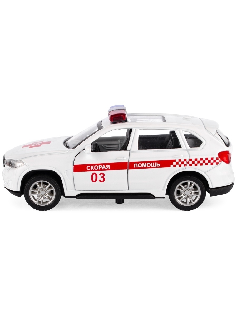 Металлическая машинка Model World 1:36 «BMW X5 / Audi Q7» HT44-10A свет и звук, инерционная / Микс