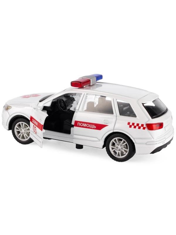 Металлическая машинка Model World 1:36 «BMW X5 / Audi Q7» HT44-10A свет и звук, инерционная / Микс