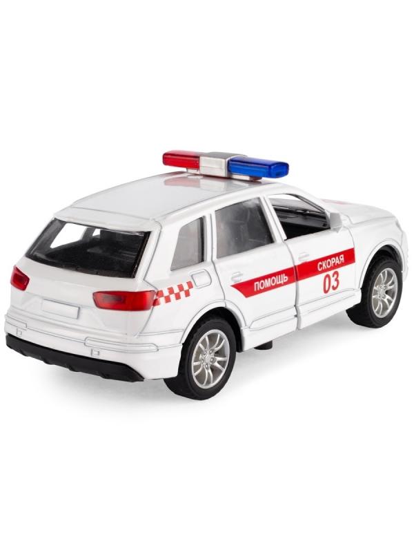 Металлическая машинка Model World 1:36 «BMW X5 / Audi Q7» HT44-10A свет и звук, инерционная / Микс