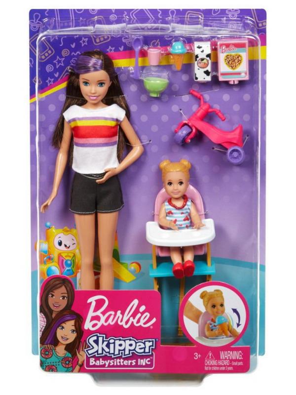 Игровой набор Mattel Barbie Няня Скиппер с аксессуарами