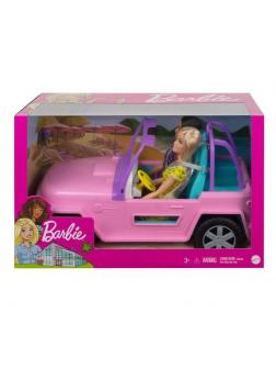 Кукла Mattel Barbie с подругой на розовом джипе