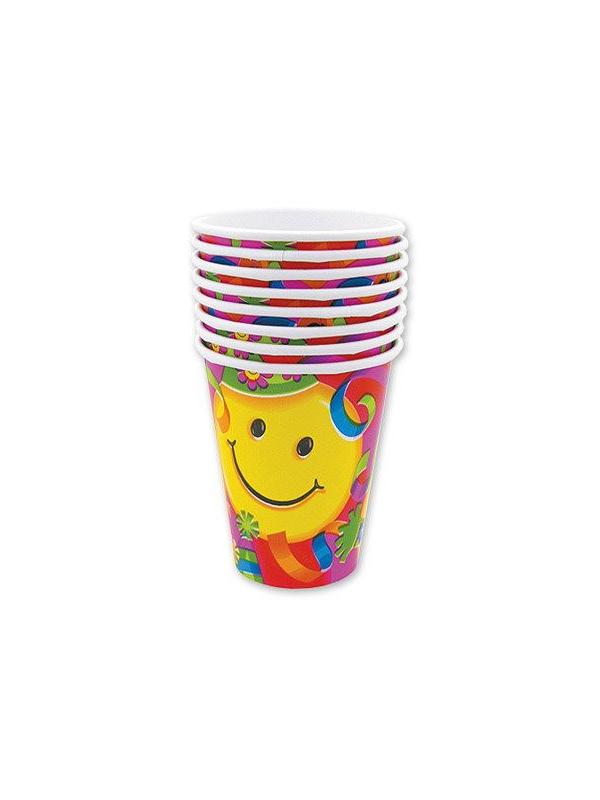 Товары для праздника Веселая Затея Стакан Улыбки 266мл 8шт