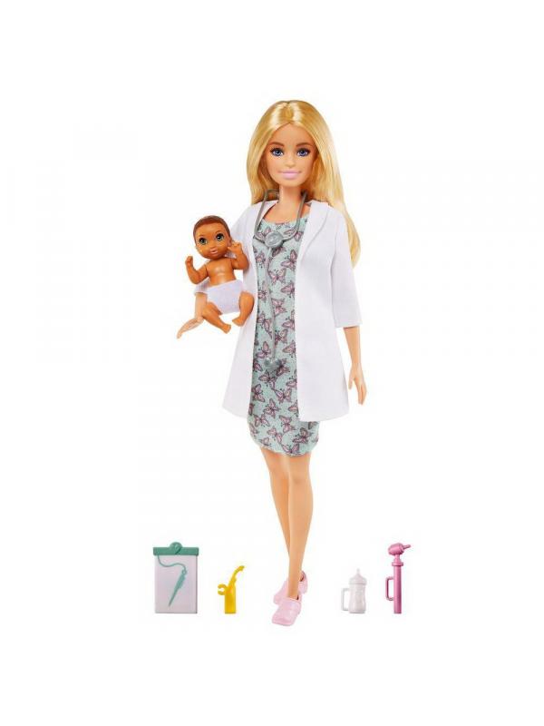 Кукла Mattel Barbie Доктор педиатр с малышом пациентом