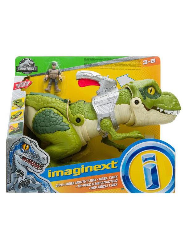 Фигурка Mattel Jurassic World Imaginext Большой динозавр тиранозавр Рекс 35х40 см