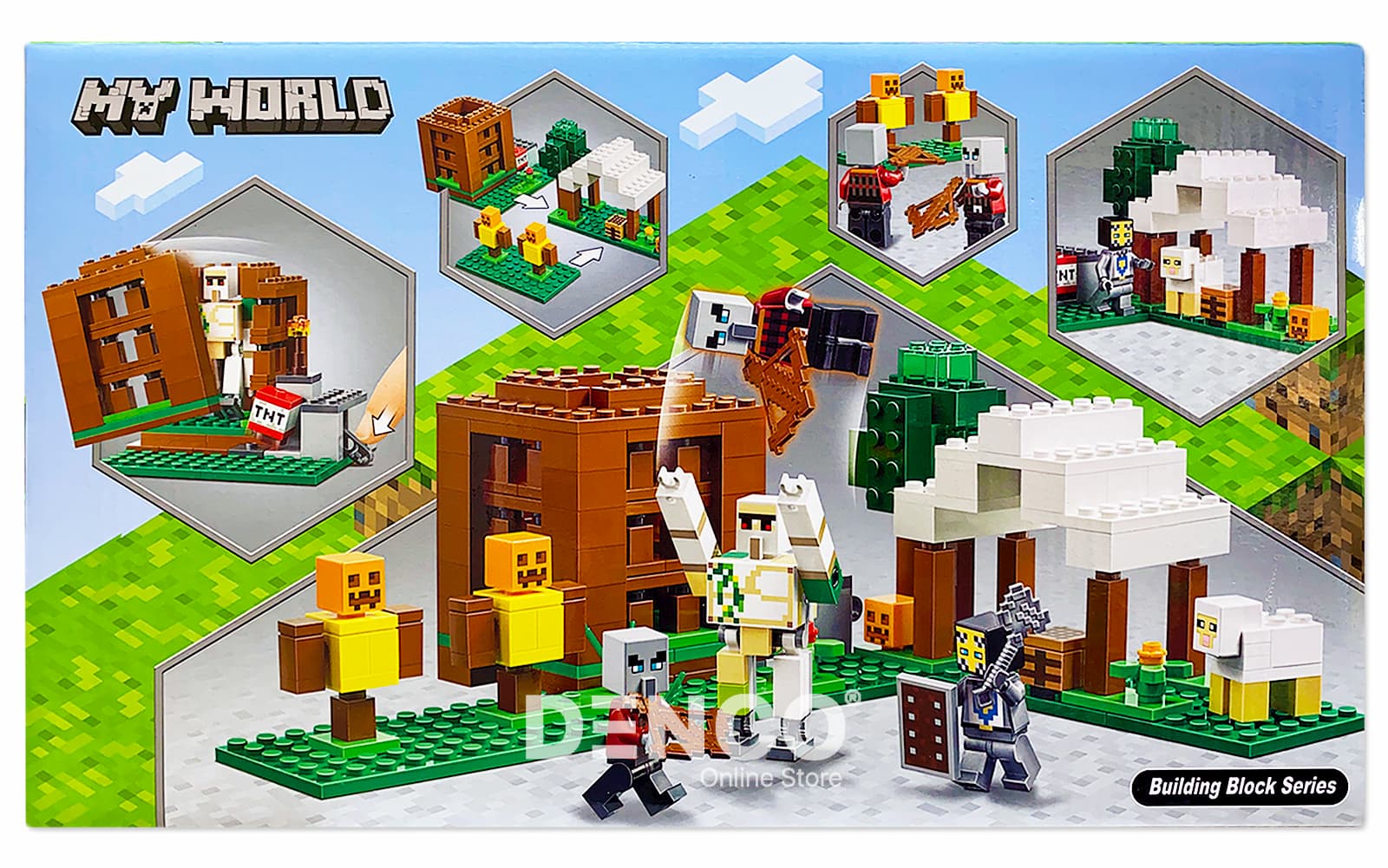 Конструктор KSZ My World «Аванпост разбойников» 1009 (Minecraft 21159) 303 детали