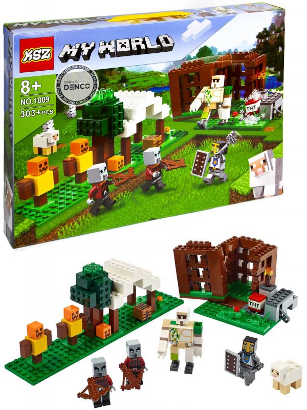 Конструктор KSZ My World «Аванпост разбойников» 1009 (Minecraft 21159) 303 детали