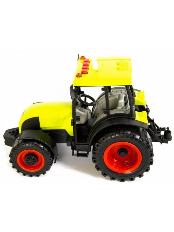 Машинка пластиковая Farm Tractor «Трактор сельскохозяйственным с прицепом» 5111Е, свет, звук / Зеленый