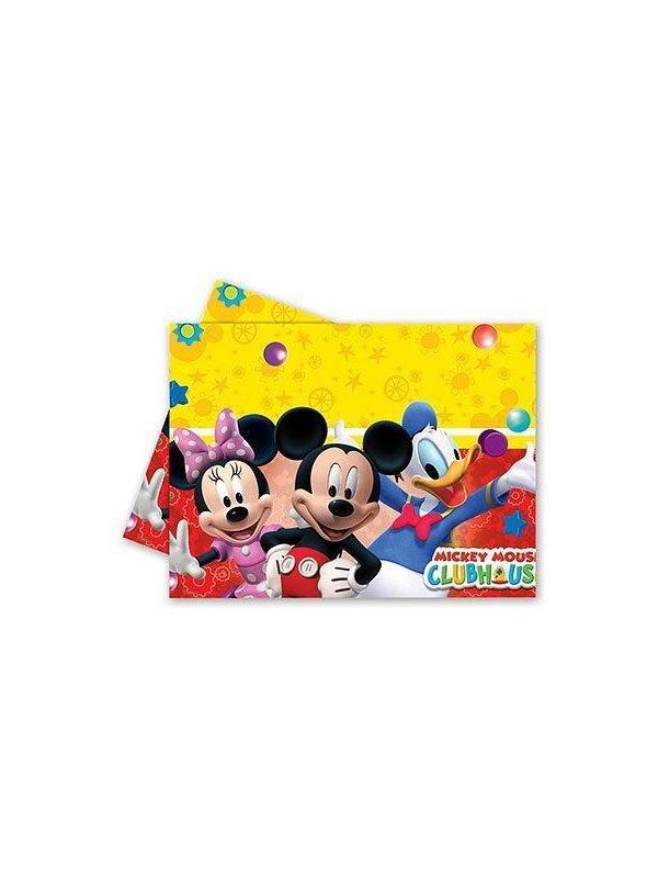 Товары для праздника Веселая Затея Скатерть полиэтиленовая Микки игривый 1,2х1,8м