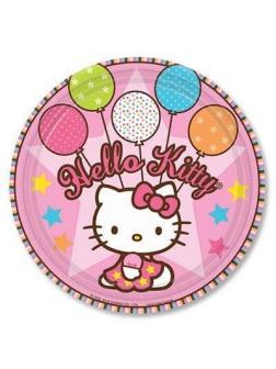 Товары для праздника Веселая Затея Тарелка Hello Kitty 17см 8шт