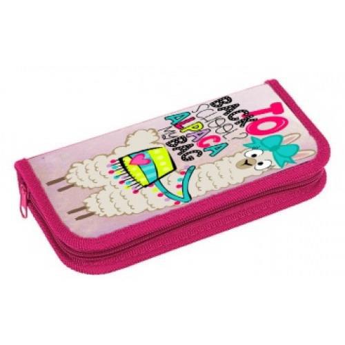 Пенал-книжка CENTRUM Лама, на молнии 19*11*2,5 см