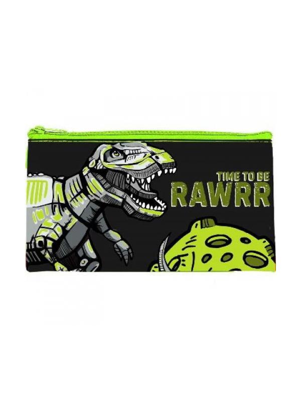 Пенал-конверт CENTRUM Динозавр, на молнии 20,5*10,8*1 см.
