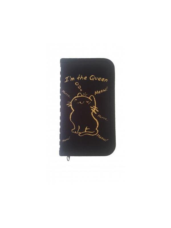 Пенал-книжка CENTRUM Кот, на молнии 19*11*2,5 см.