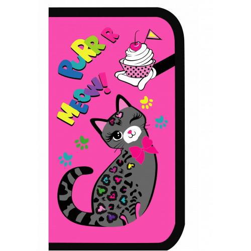 Пенал-книжка CENTRUM Мур-мяу, на молнии 19*11*1см.