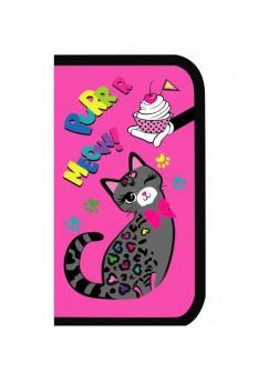 Пенал-книжка CENTRUM Мур-мяу, на молнии 19*11*1см.