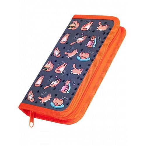 Пенал-книжка CENTRUM Коты, на молнии 19*11*2,5 см.
