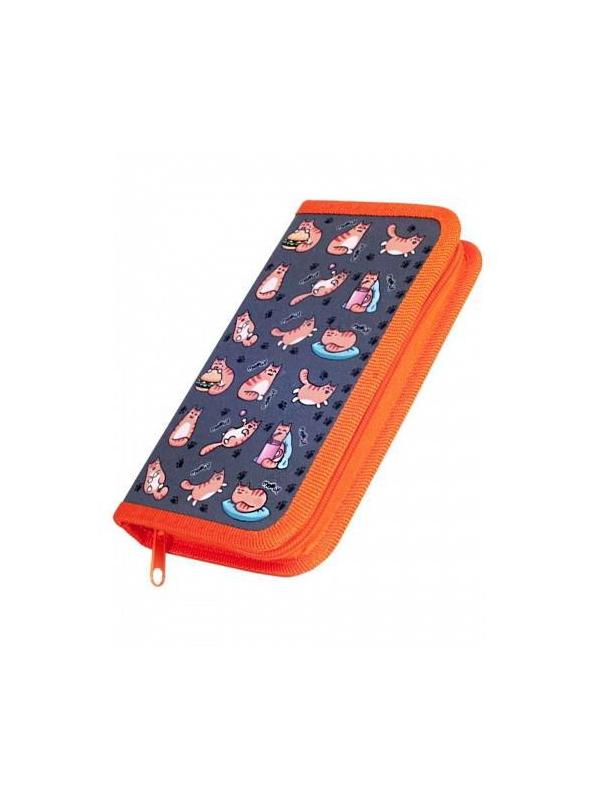 Пенал-книжка CENTRUM Коты, на молнии 19*11*2,5 см.