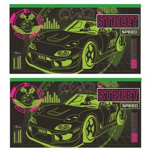 Пенал-конверт CENTRUM Racing зеленая машина, на молнии 20,5*10,8*1 см.