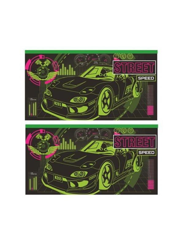 Пенал-конверт CENTRUM Racing зеленая машина, на молнии 20,5*10,8*1 см.