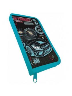 Пенал-книжка CENTRUM Racing синяя машина, на молнии 19*11*1 см.