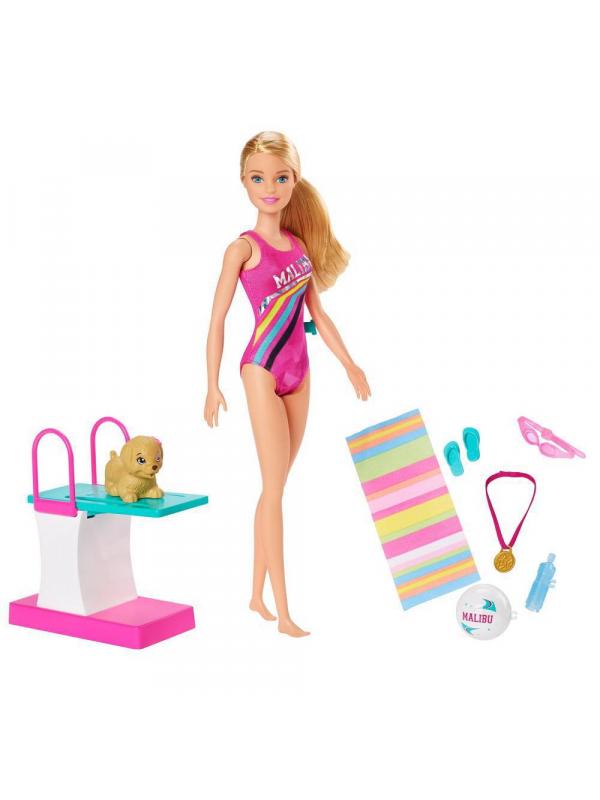 Игровой набор Mattel Barbie Приключения Барби в доме мечты Чемпион по плаванию