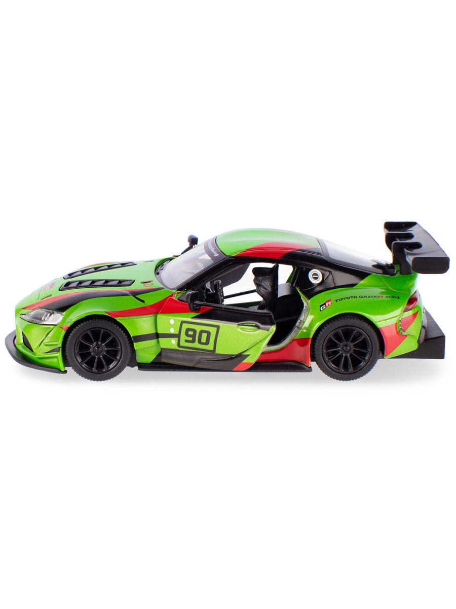 Металлическая машинка Kinsmart 1:36 «Toyota GR Supra Racing Concept (Livery Edition)» KT5421DF, инерционная / Микс